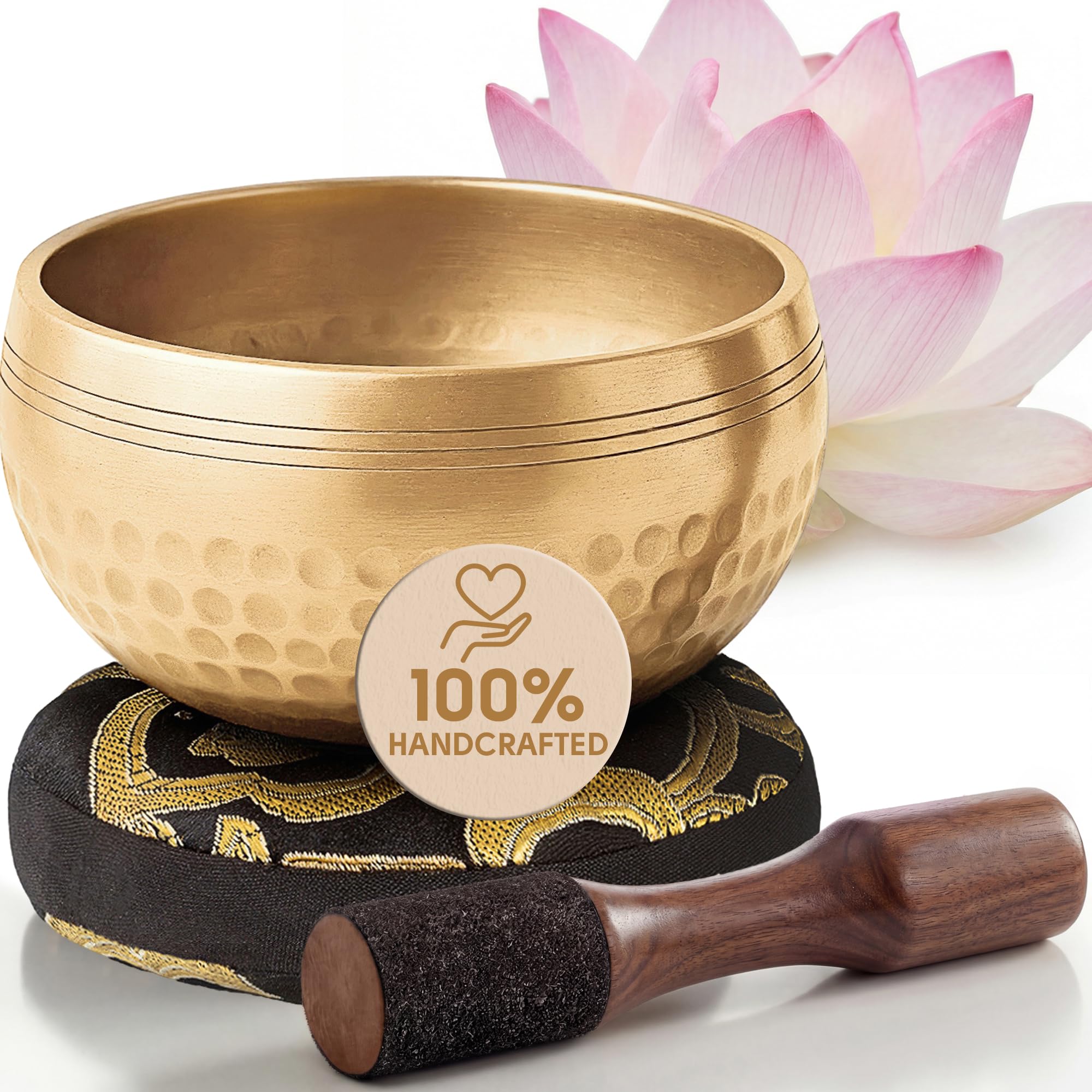Silent Mind Tibetan Singing Bowl Set – Easy to Play & Beginner Friendly Meditati