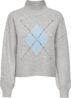 ONLY Onlwakefield Life LS Bling Highneck Knt Women's