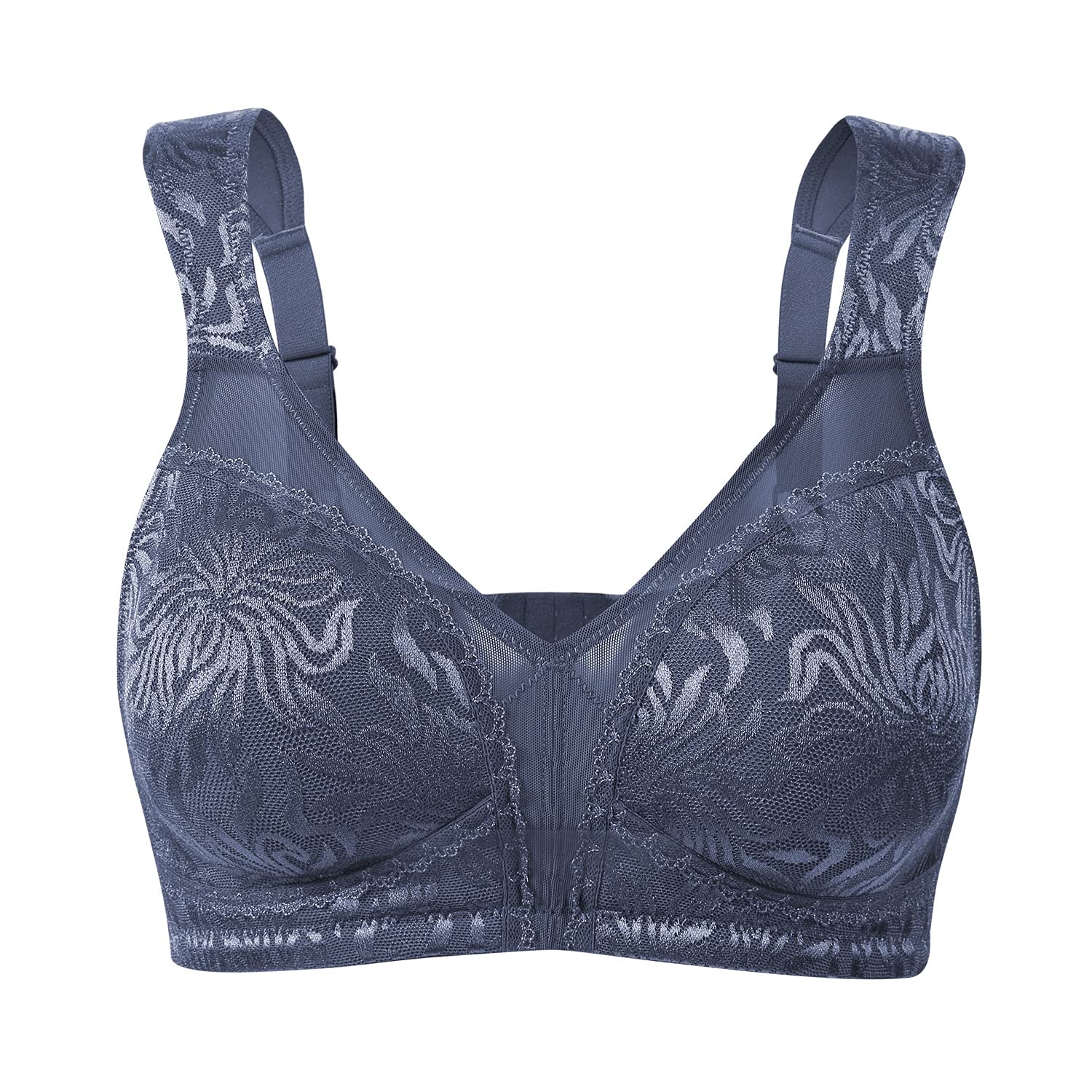Wingslove Women's Minimiser Bra without Underwire, for Large Breasts, Non-Wired 