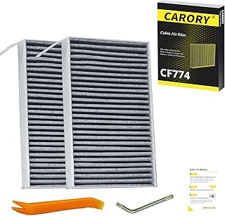 2PCS Cabin Air Filter with Activated Carbon for Tesla Model 3 (2017-2026), Model Y (2020-2026), OE# 1107681-00-A, CF12774, XC11952C, CF774