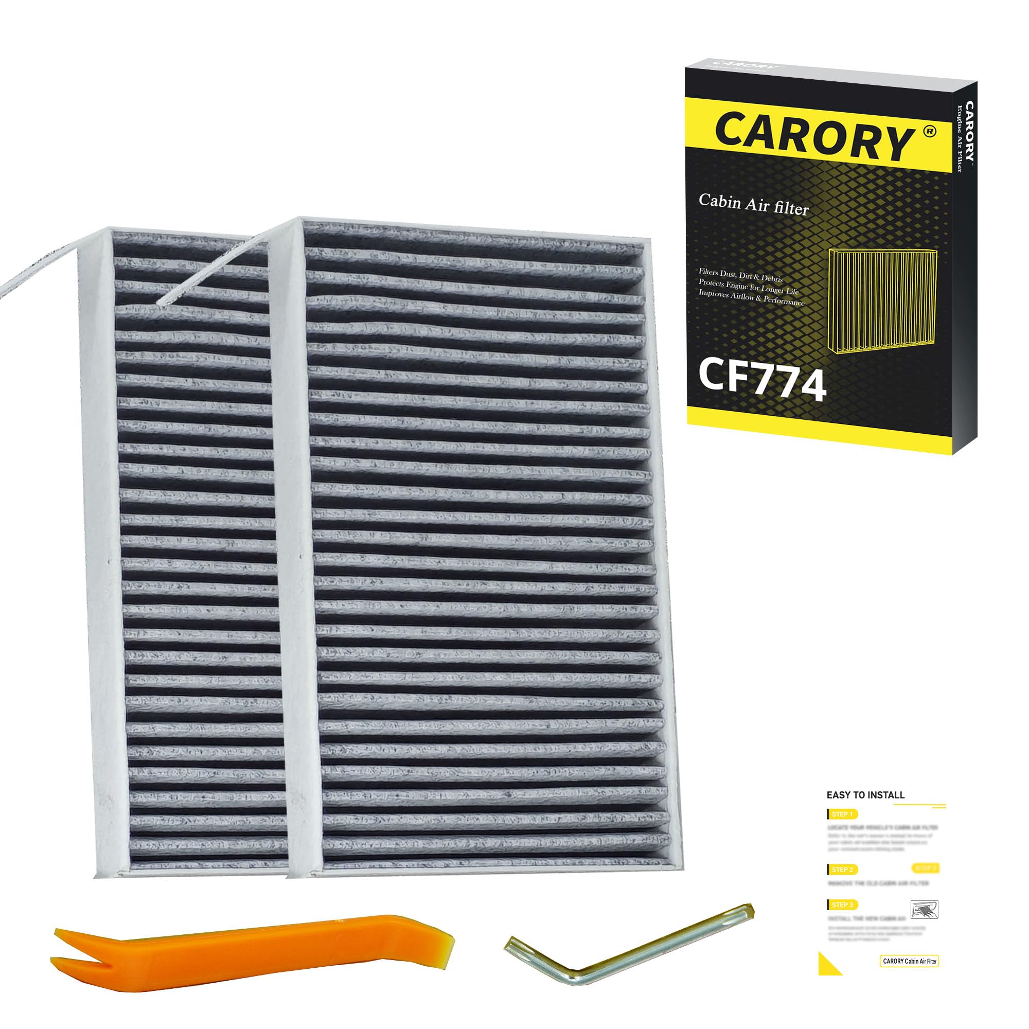 2PCS Cabin Air Filter with Activated Carbon for Tesla Model 3 (2017-2026), Model