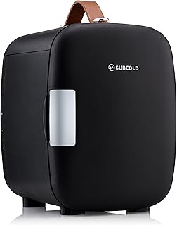 Subcold Pro4 Mini Fridge 4L, Quiet Small Fridge for Bedroom, AC & USB | Quiet & Energy-Efficient Thermoelectric Unit | Ideal for Office, Bedroom, Car, Travel, Skincare & Cosmetics