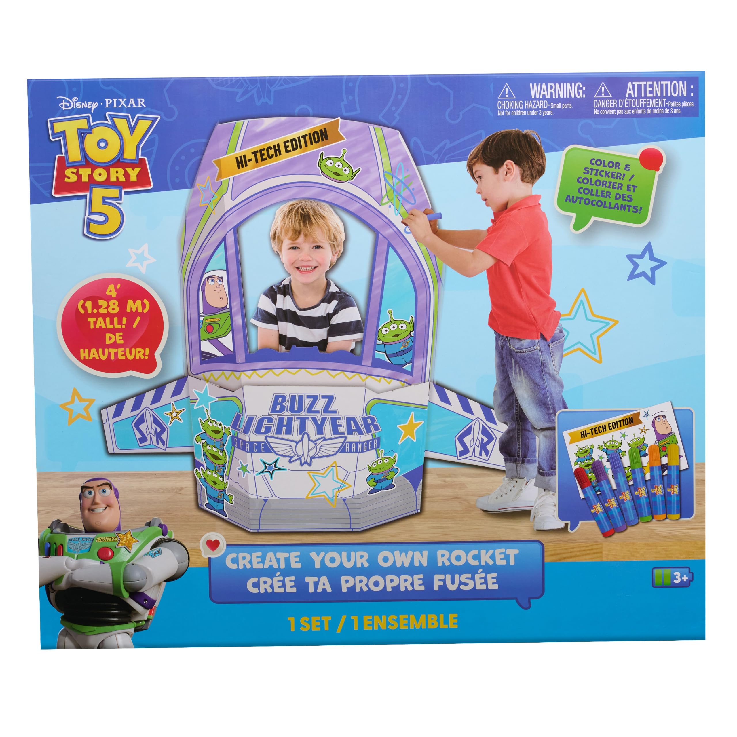 Disney and Pixar Toy Story 5 Rocket Ship Playset DIY Cardboard Spaceship Craft K