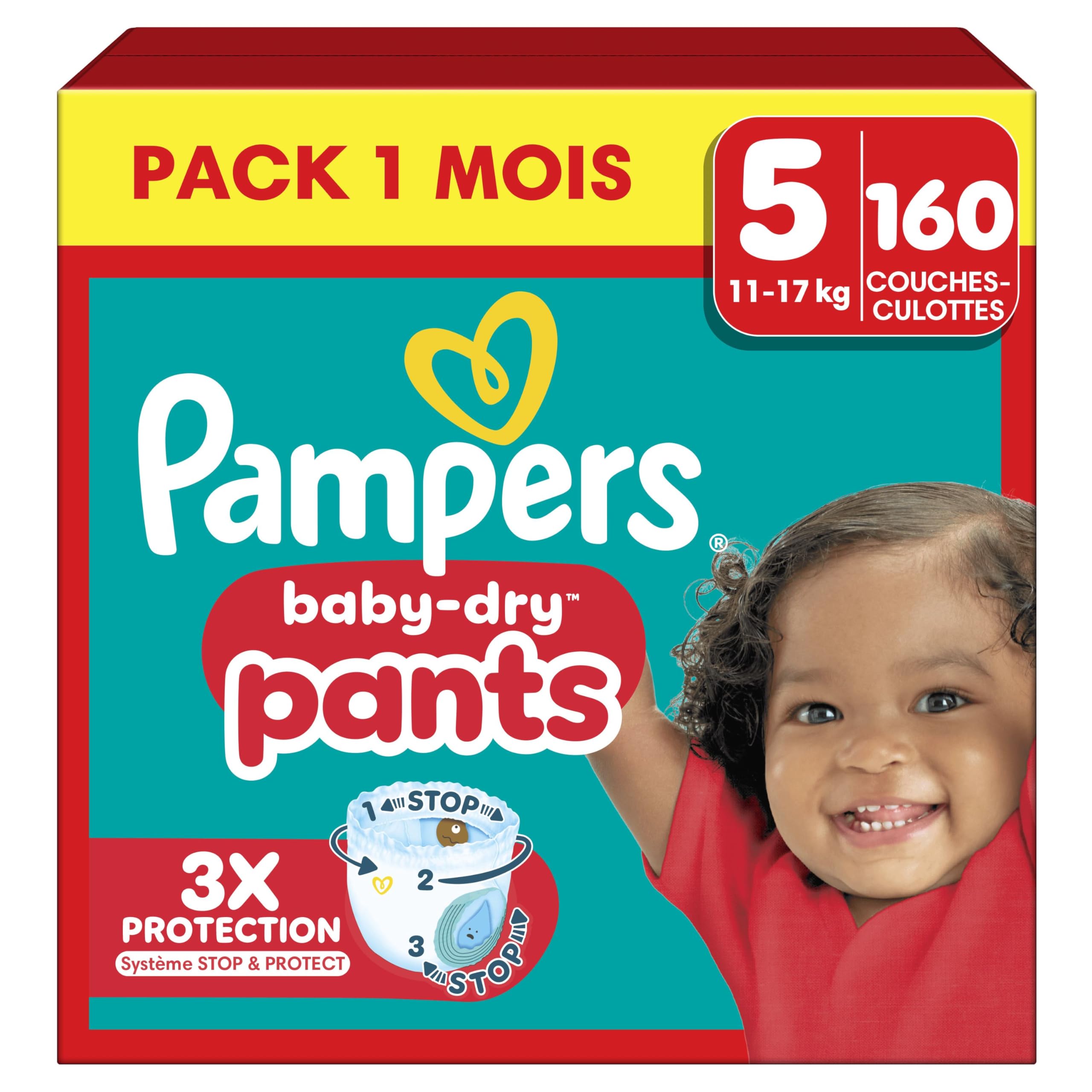 Pampers Baby-Dry Pants Size 5 x 160 cm Pack of 1 Month | 12kg-17kg 360° protecti