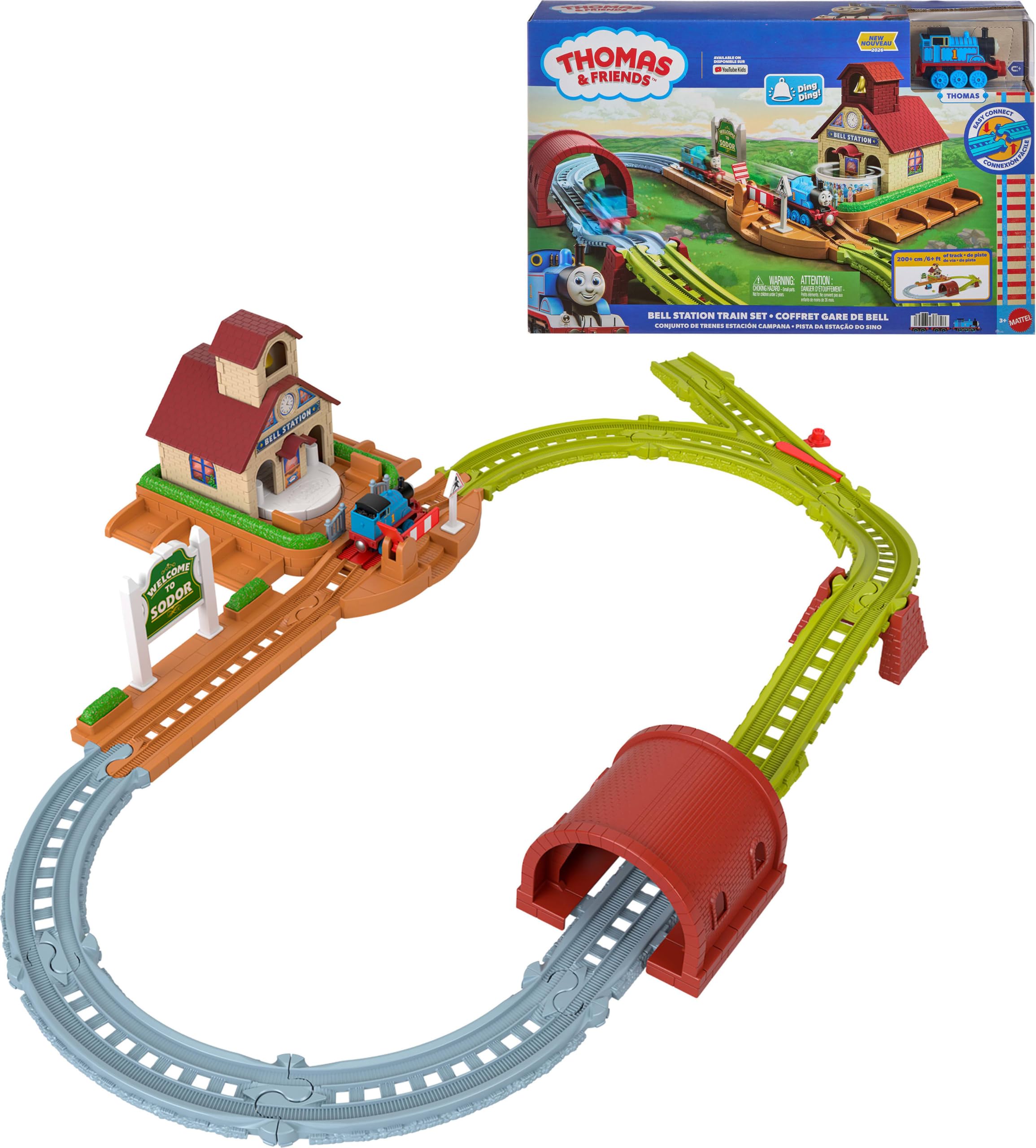 ​Thomas & Friends Bell Station Playset & Push-Along Thomas Toy Train | Includes 