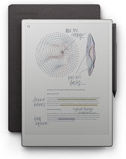 reMarkable Paper Pro with Marker Plus and Basalt Book Folio | 11.8” paper tablet with colour display and reading light, e-ink digital notebook for better thinking, writing, and reading