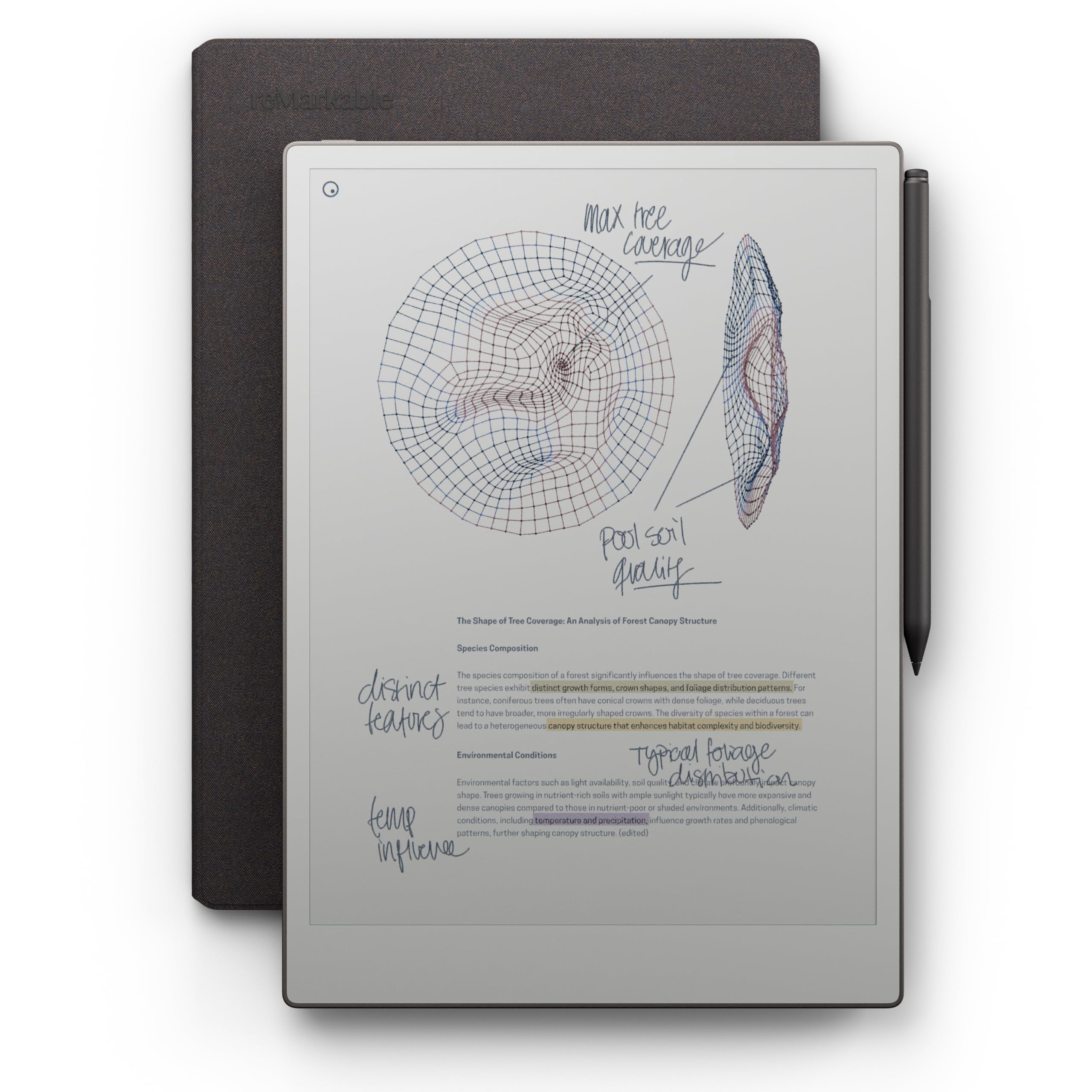 reMarkable Paper Pro with Marker Plus and Basalt Book Folio | 11.8” paper tablet