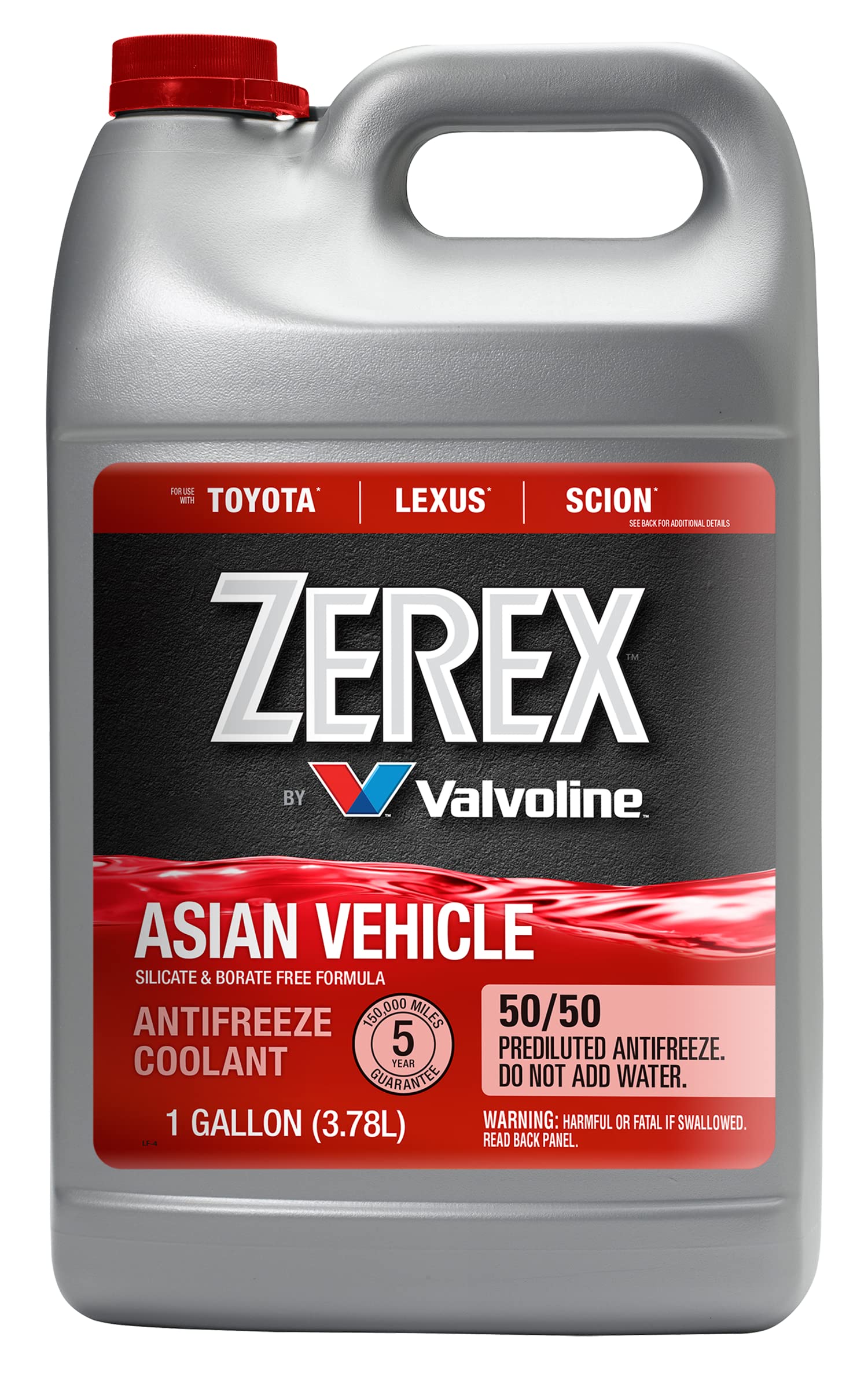 Zerex Asian Vehicle Red Silicate and Borate Free 50/50 Prediluted Ready-to-Use A