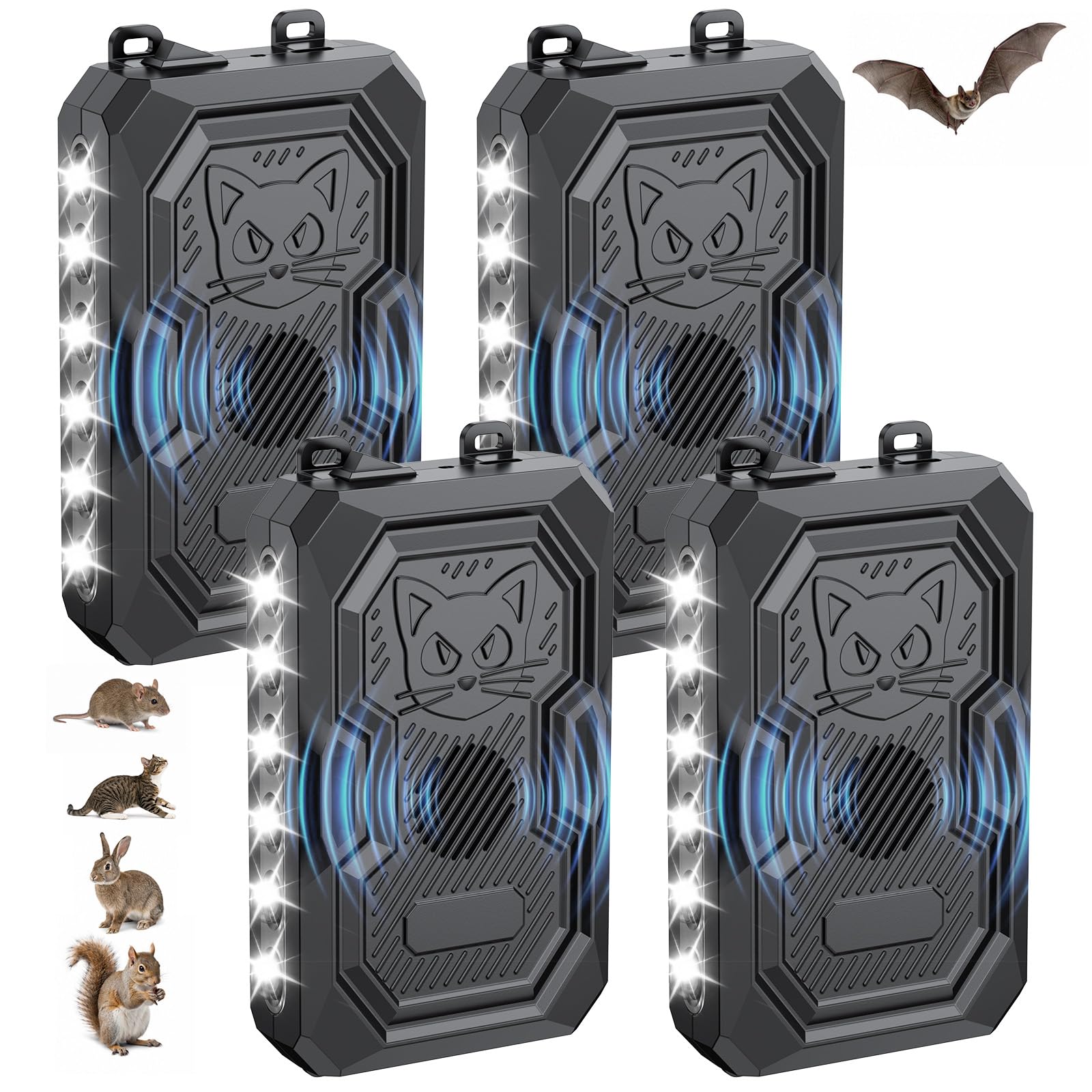 2026 Upgraded Ultrasonic Rodent Repellent for Car Engine | Dual LED Strobe Light