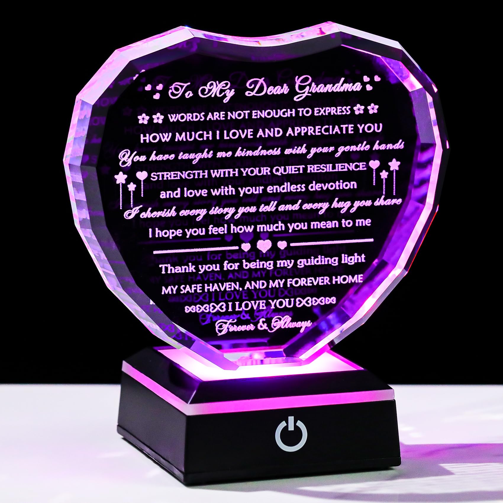 Arikyrist Gifts for Grandma with Colorful Light Base Great Grandma Birthday Gift