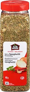 Club House Spicy Spaghetti Seasoning, Kosher, Perfect Blend Of Herbs And Spices Provides Superior Flavour And Adds A Spicy Kick To Any Spaghetti Sauce, 405G