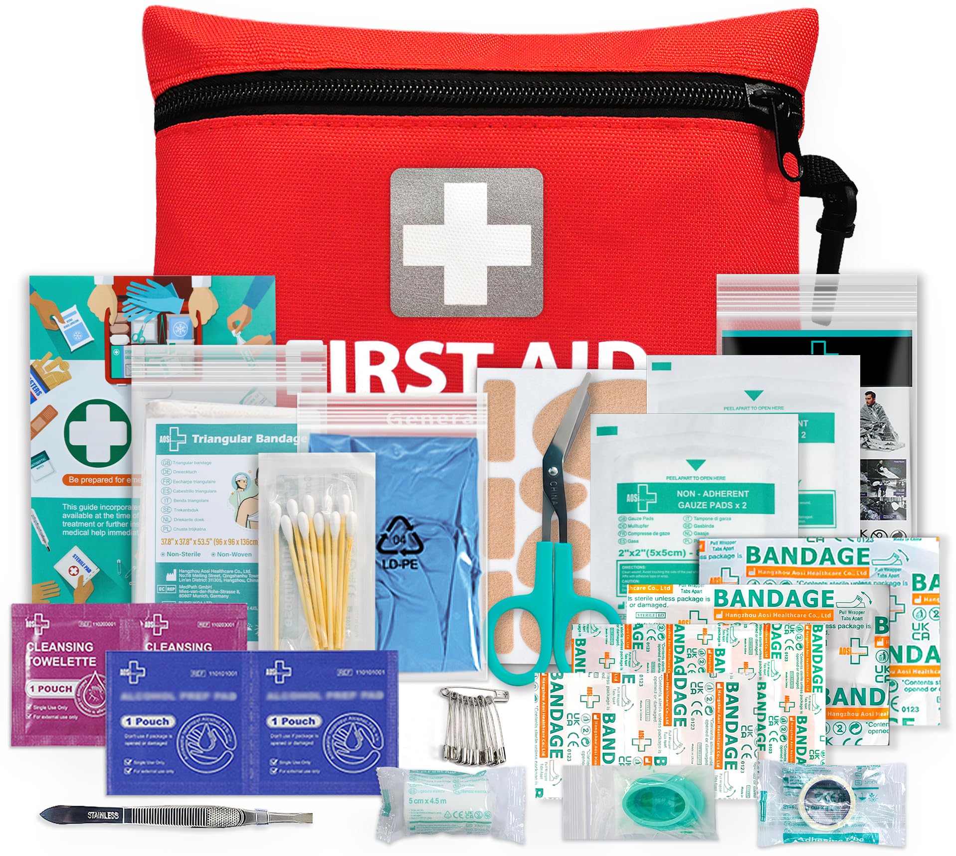 General Medi Mini First Aid Kit, 92 Pieces Small First Aid Kit - Includes Emerge