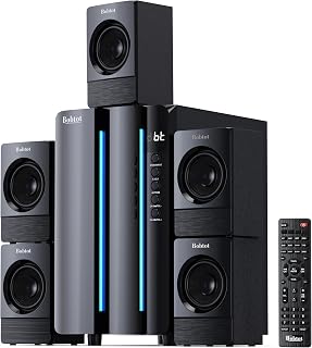 Bobtot Home Theater Surround Sound System for TV, 6.5" Subwoofer 800W Peak | Deep Bass 5.1 Wired Satellite Speakers Audio Stereo Systems Support ARC Optical Bluetooth Aux Input