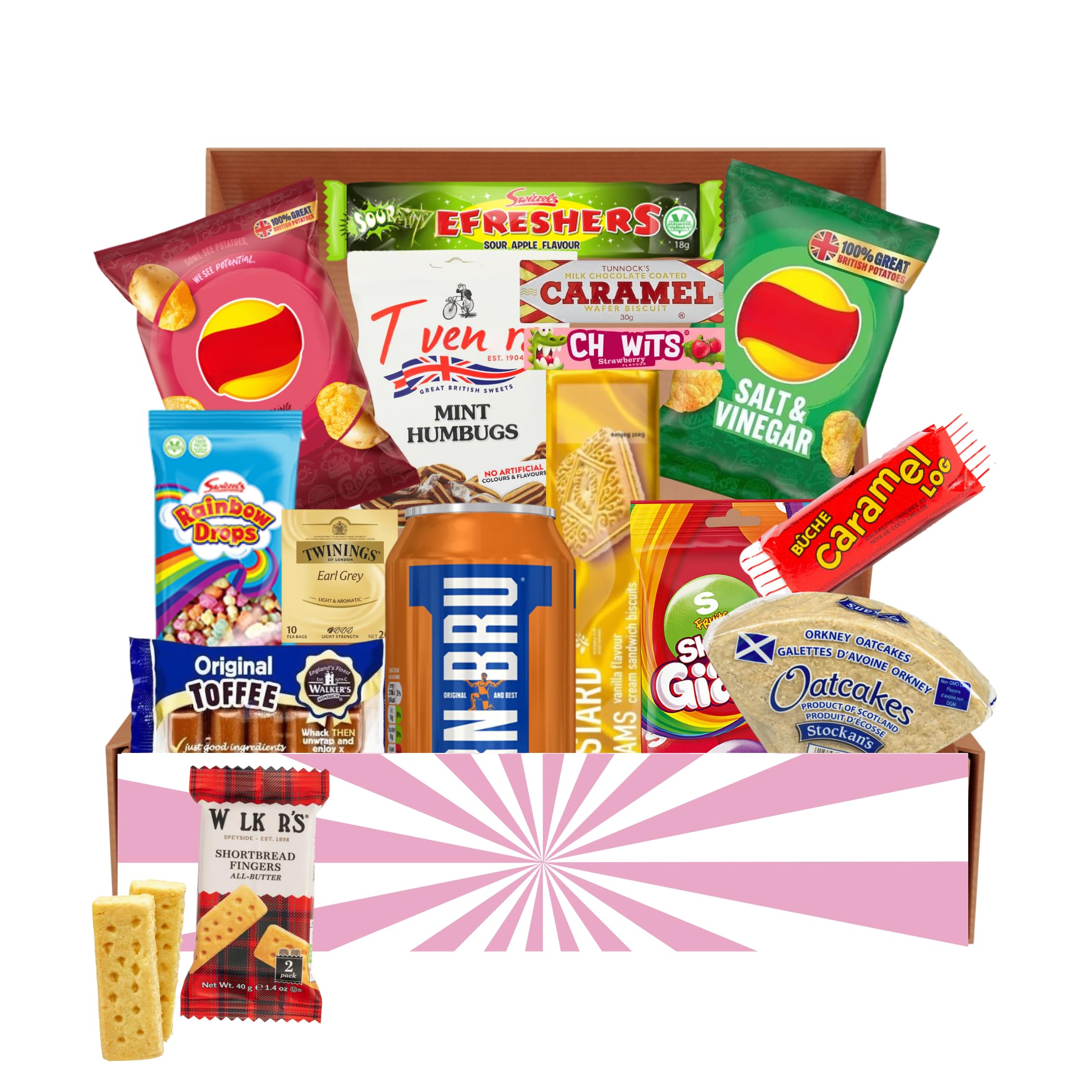 British Snack Care Package - Variety Pack of Treats from UK - Snack Box for Kids