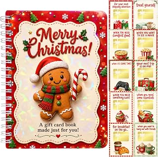 Christmas Gift Card Book, Christmas Gift Card Book for Adults, Teens, Kids