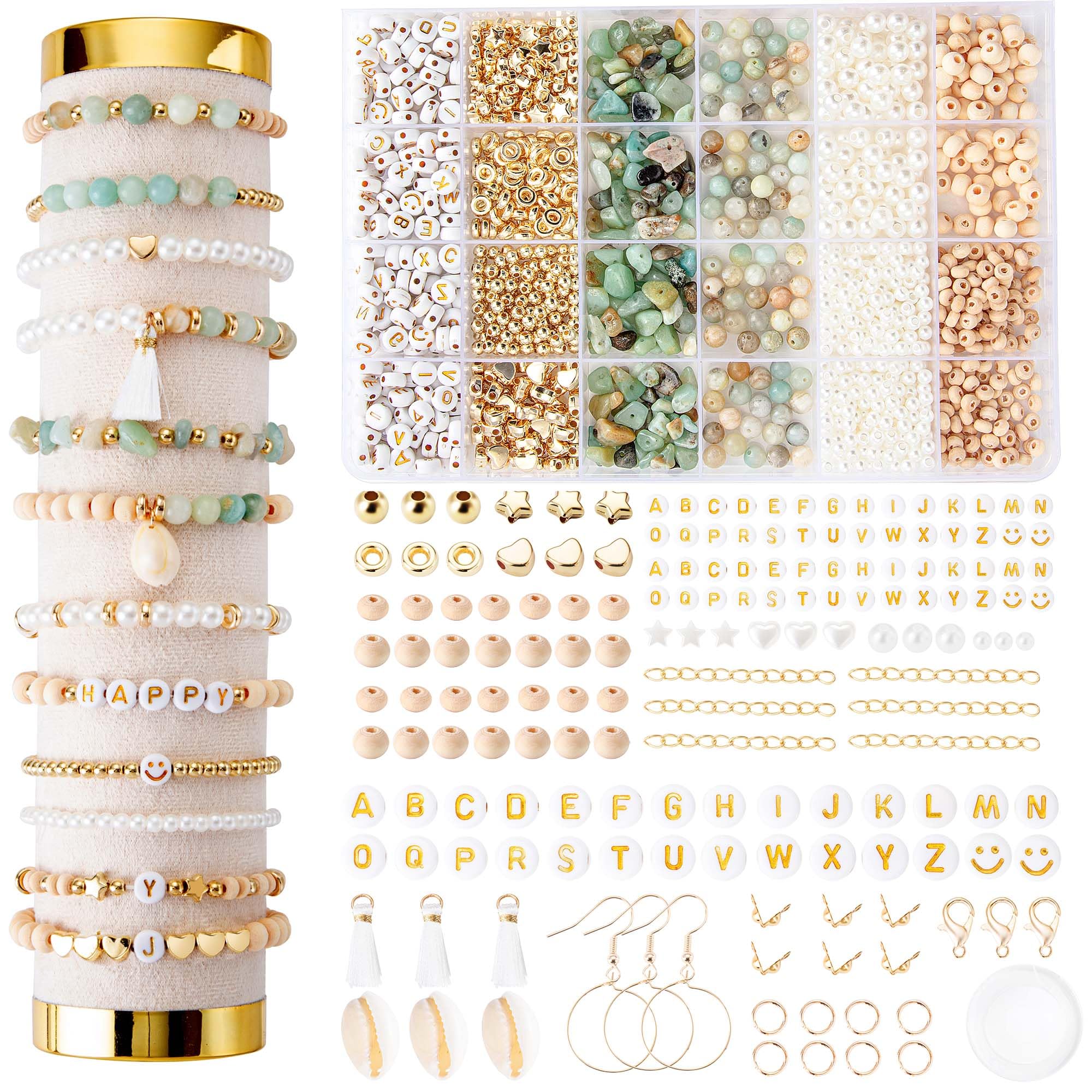 Xylise Jewelry Making Supplies Kit Natural Stone Beads for Irregular Natural Sto