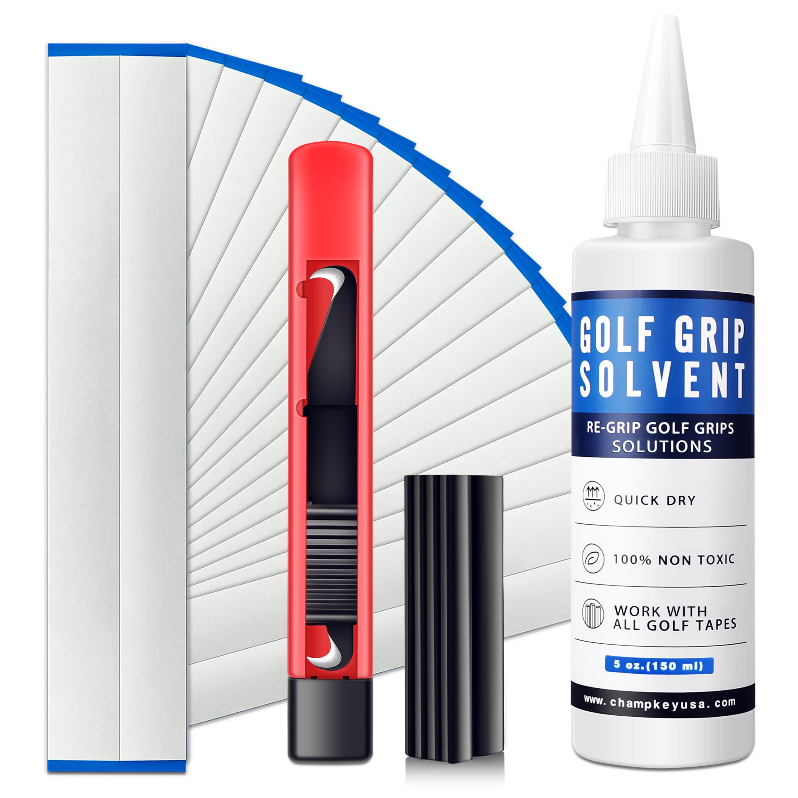 CHAMPKEY Premium Grip Repair Kits for Regripping Golf Clubs | Come with Hook Kni