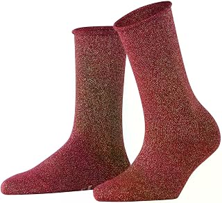 FALKE Women's Shiny Socks Breathable Lyocell Reinforced Pressure-Free Rolled Cuff For A Soft Grip On The Leg With Glitter For Dress Business Casual Looks 1 Pair