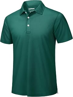 TACVASEN Mens Golf Polo Shirts Dry Fit Short Sleeve Collared Polos Performance Lightweight Casual Active Work T Shirts