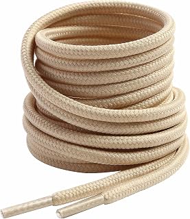 VSUDO Round Shoe Laces, Diameter 4 mm for Work Shoes, Shoelaces for Hiking/Safety/Trekking Shoes for Women or Men