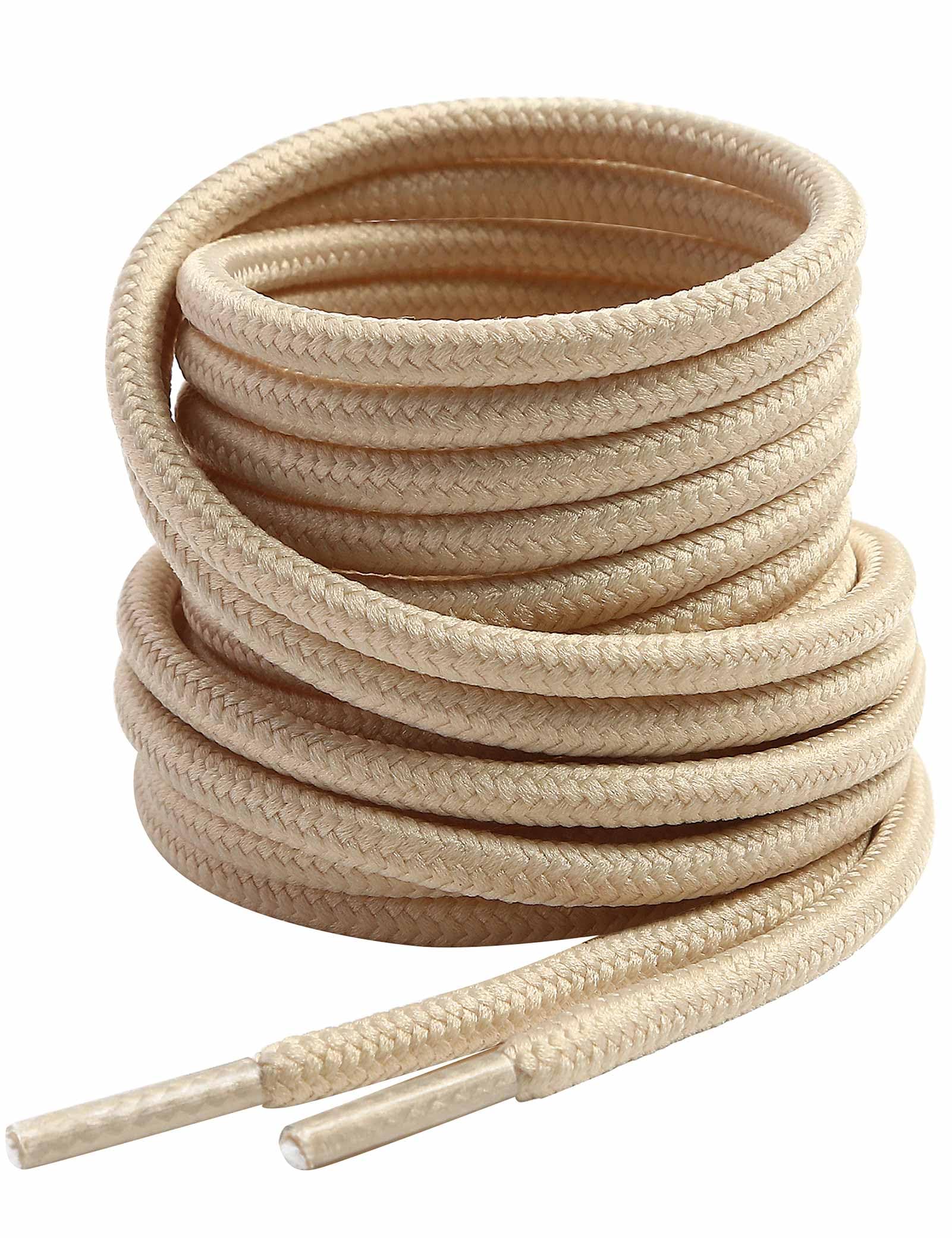 VSUDO Round Shoe Laces, Diameter 4 mm for Work Shoes, Shoelaces for Hiking/Safet