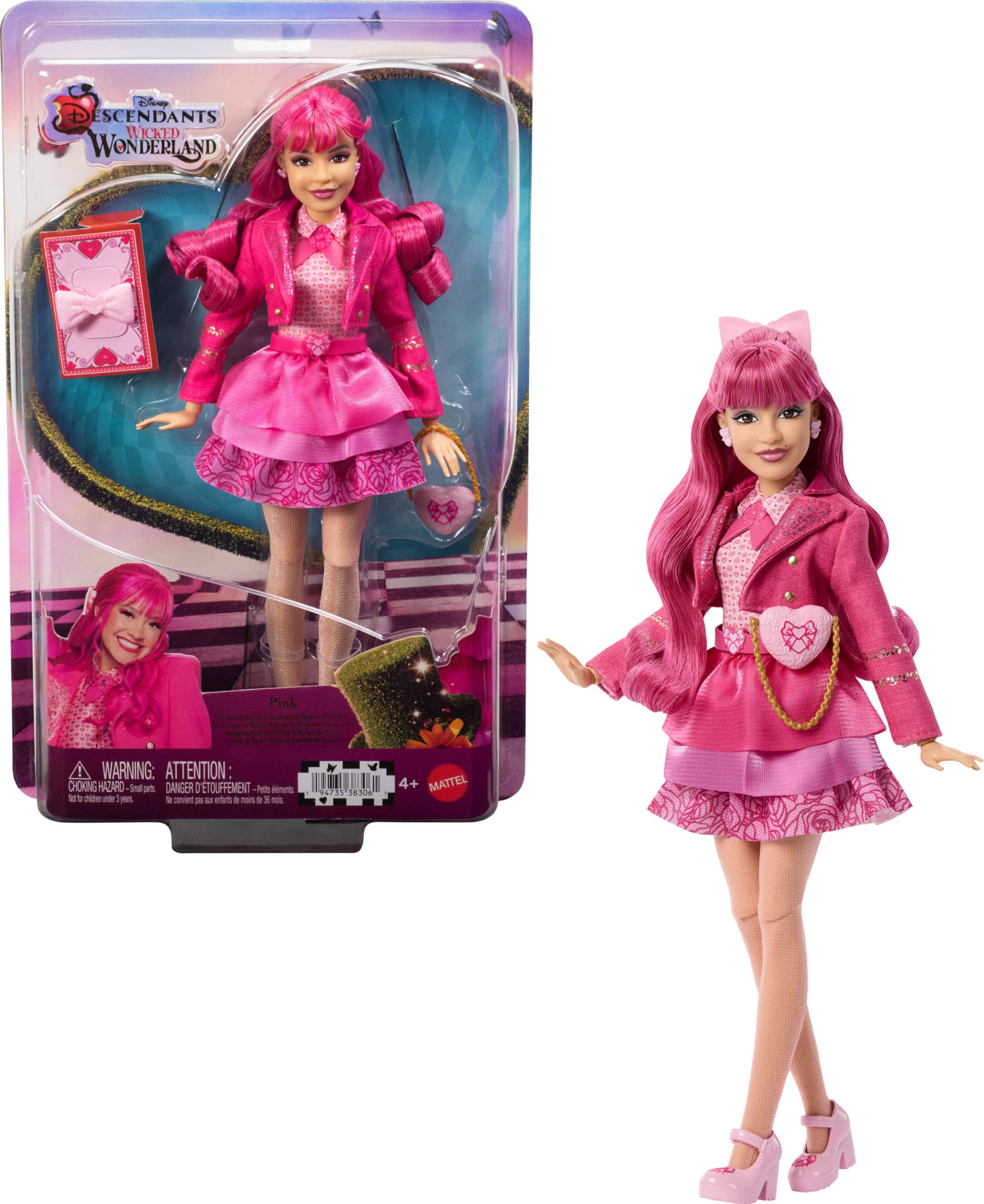 Mattel Disney Descendants: Wicked Wonderland Fashion Doll & Accessory, Pink Sist