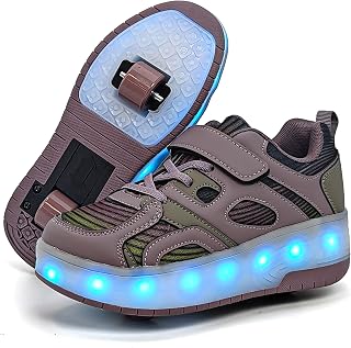 Umerigo Fashion Roller Skate Shoes for Boys Girls Kids Retractable Wheelies Skate Sneakers with Wheels Rolling Skating Shoes