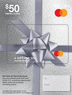 MasterCard Physical Gift Card -$50 (plus $4.95 Purchase Fee)