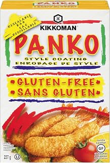 Kikkoman Gluten-Free Panko Bread Crumbs, Japanese-Style Bread Crumbs for Baking and Frying - Unseasoned - 227 g