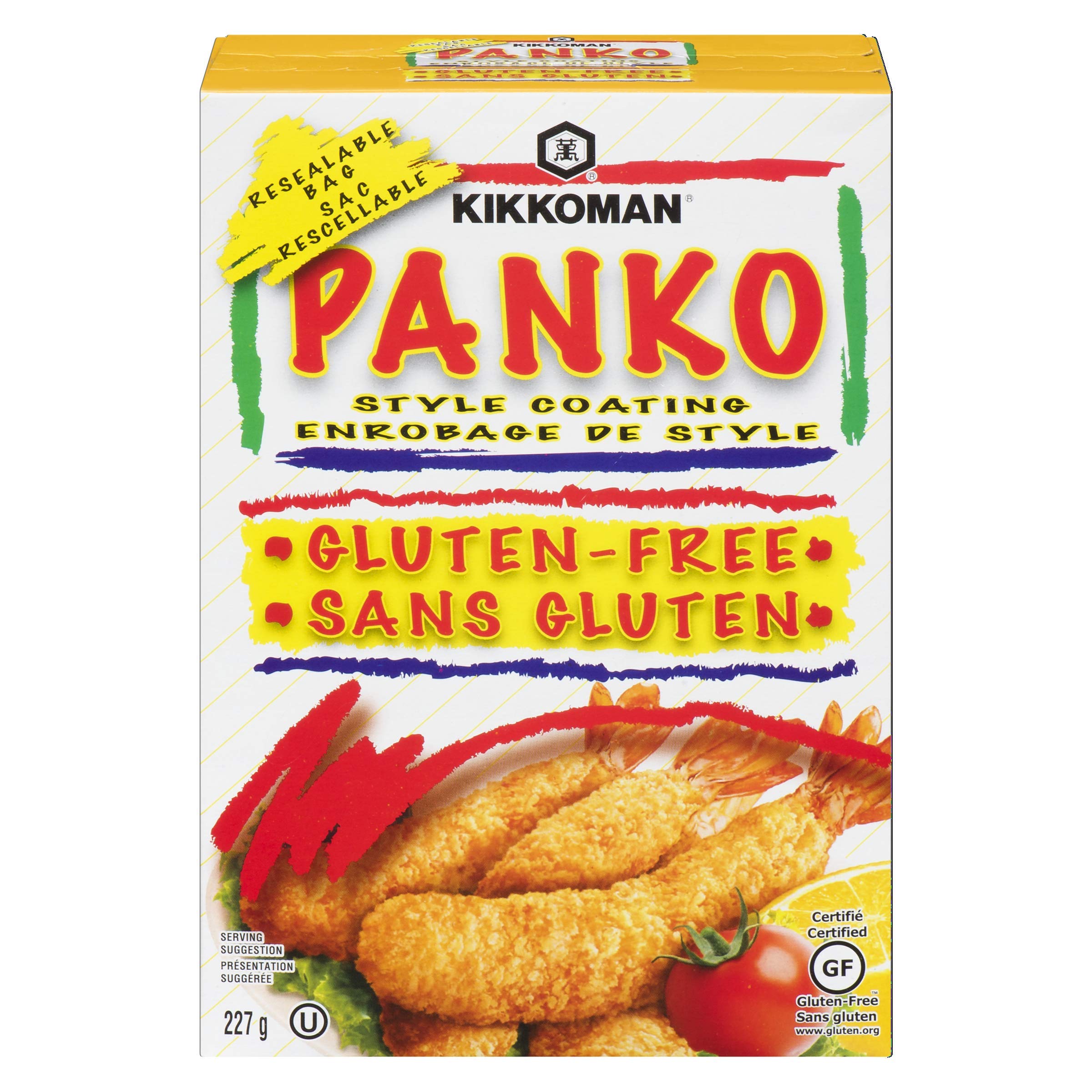 Kikkoman Gluten-Free Panko Bread Crumbs, Japanese-Style Bread Crumbs for Baking 