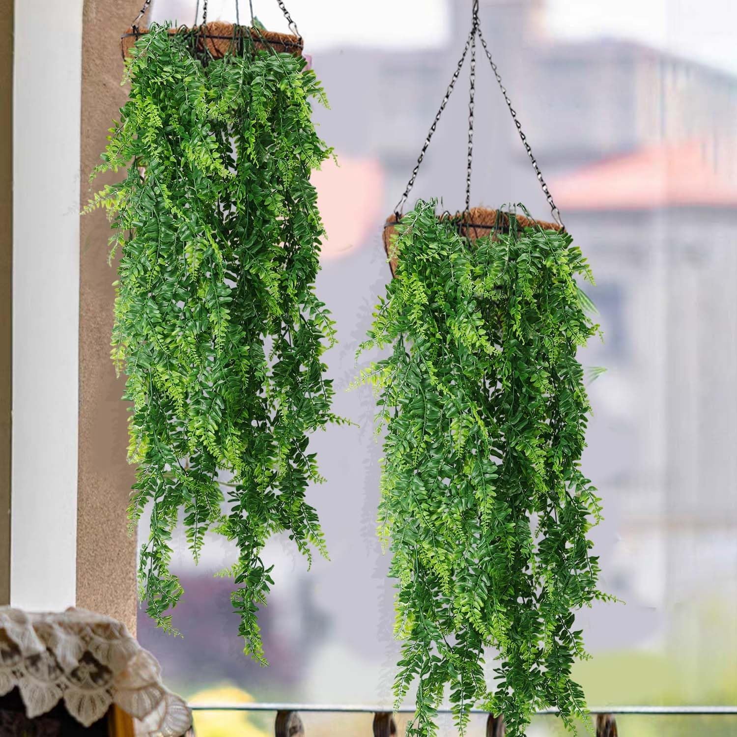 Artificial Monstera Leaves Garland Green Hanging Plants 48" (120cm) Wall Decor H