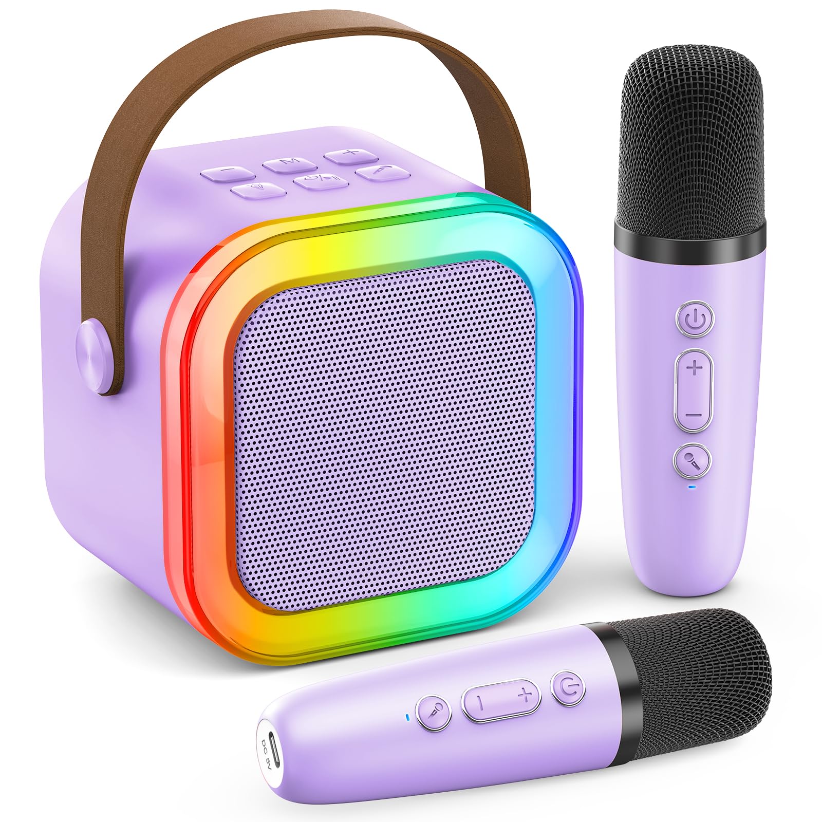 Karaoke Machine for Kids Adults, Portable Bluetooth Mini Karaoke Microphone Sing