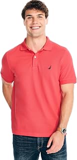 Nautica Men Classic Fit Polo Pique T-Shirt (Small, Rose Coral)