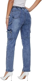 Womens Pants Casual Straight Leg Cargo Pants High Waisted Jeans for Women