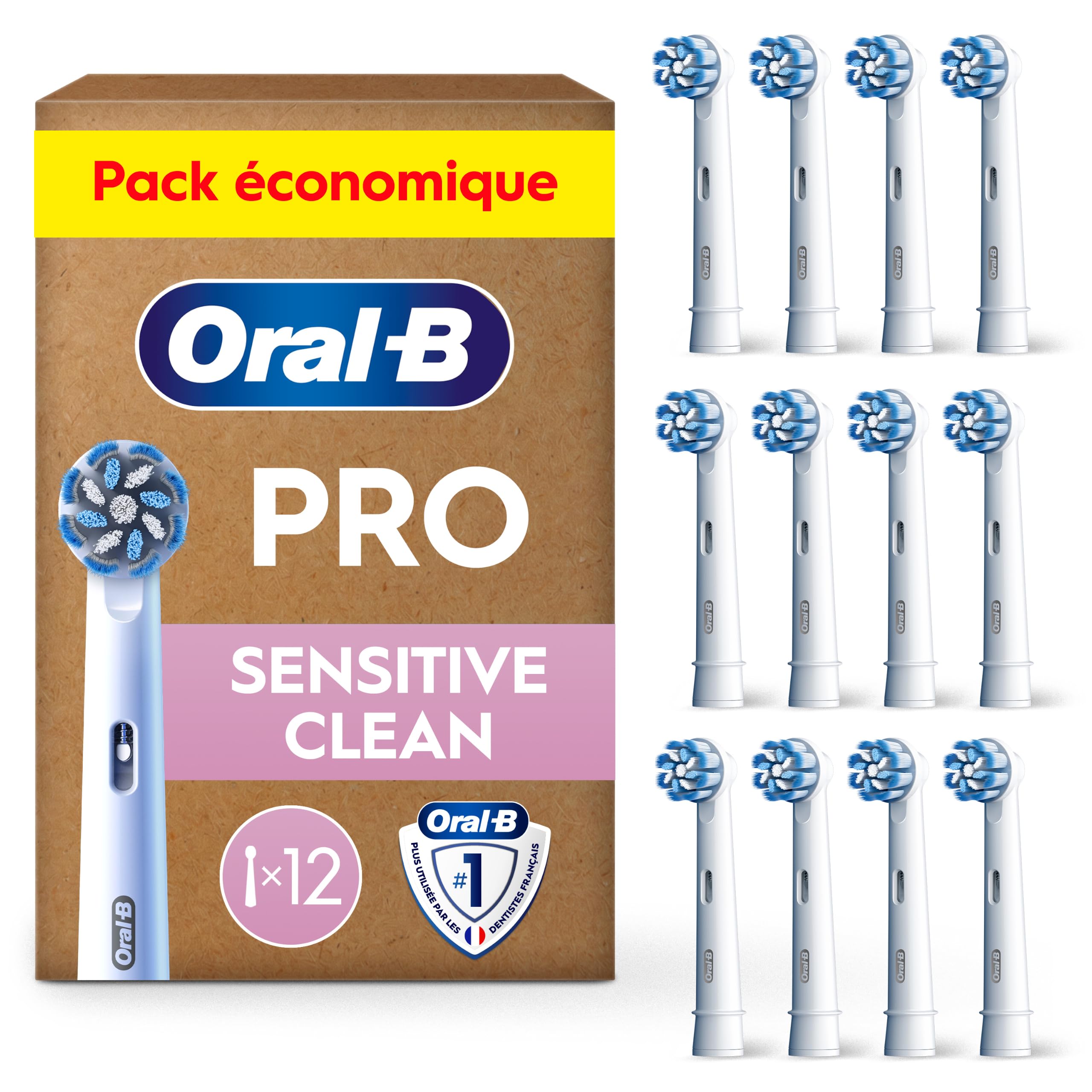 Oral-B Pro Sensitive Clean Brossettes Pour Brosse À Dents, Pack De 12 Unités, Co