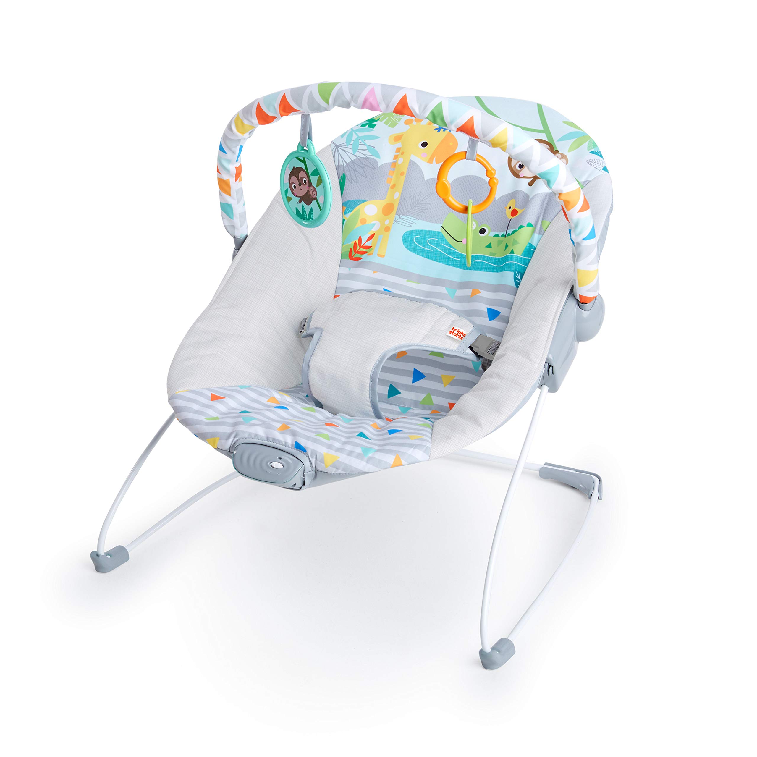 Bright Starts Baby Bouncer Soothing Vibrations Infant Seat - Removable -Toy Bar,