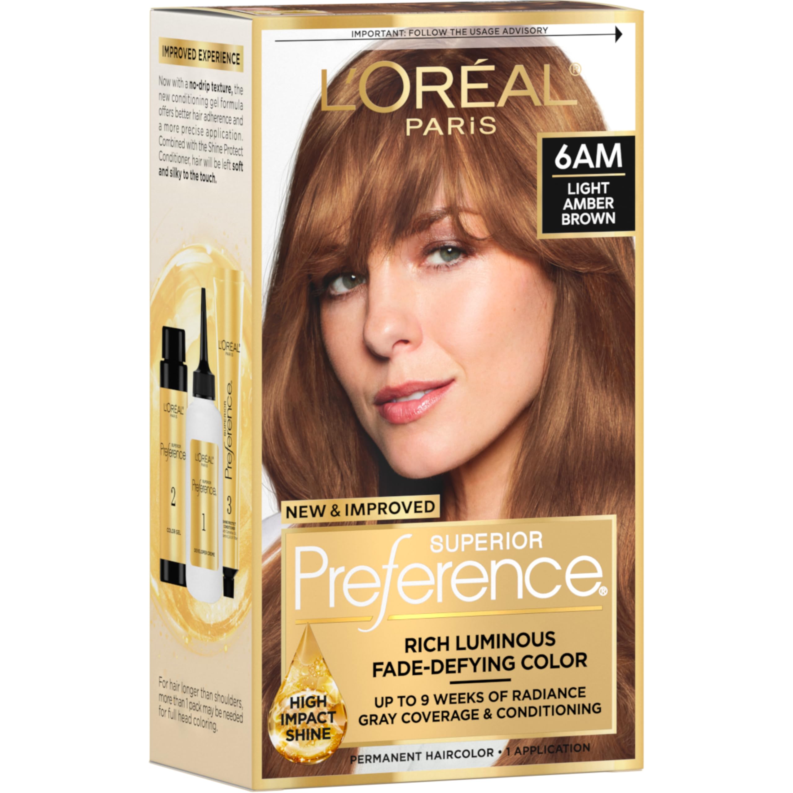 L'Oreal Paris Superior Preference Luminous Fade-Defying Permanent Hair Color, Ha