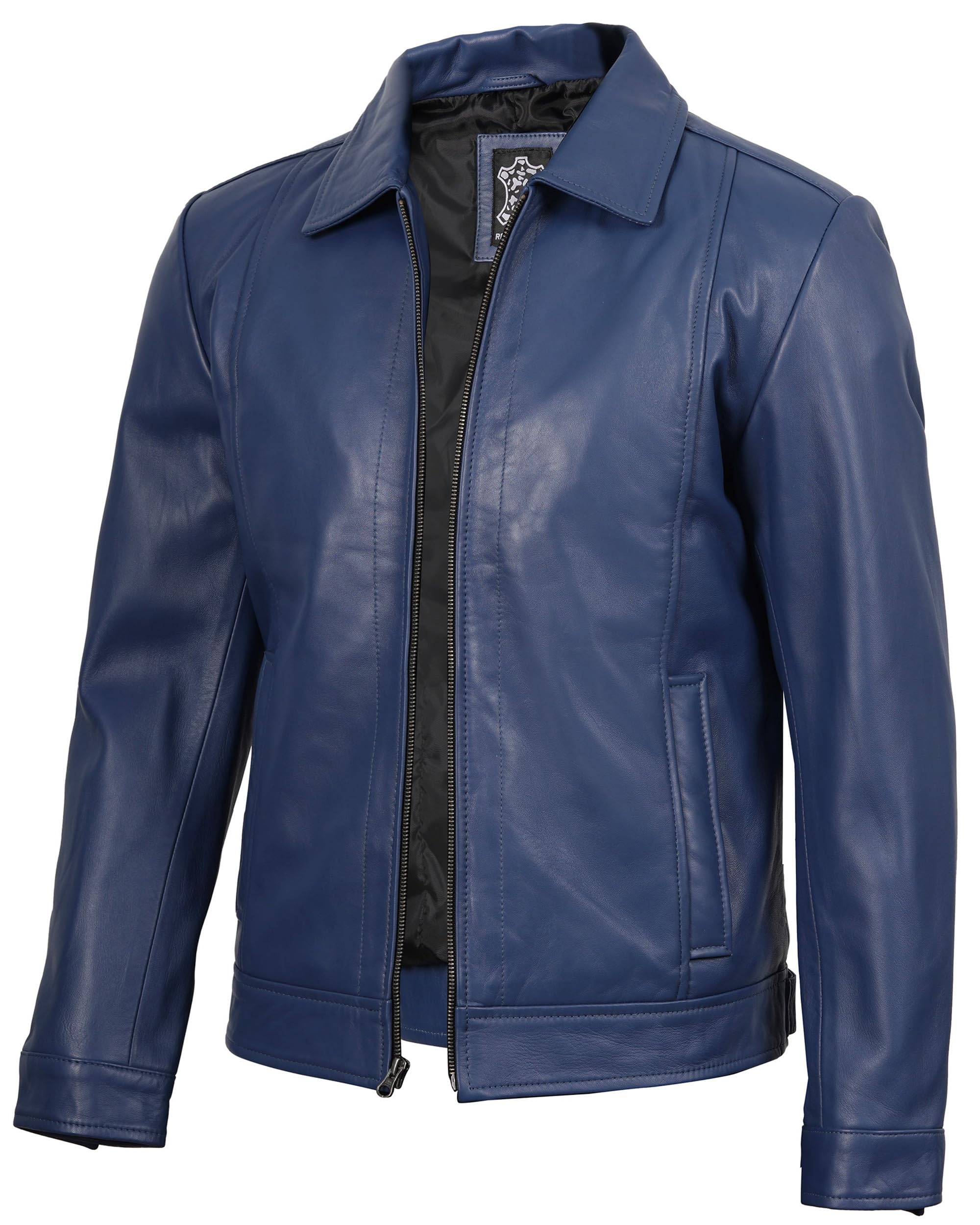 fjackets Women's Lambskin Leather Jacket Asymmetrical Casual All Seasons
