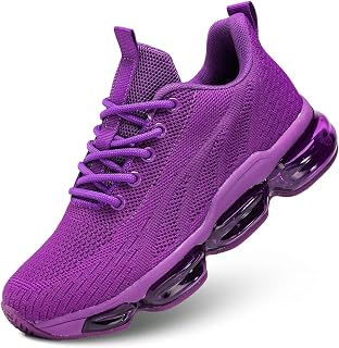 Kapsen Scarpe da corsa da donna, traspiranti, alla moda, da tennis, in rete, casual, atletica, sport, palestra