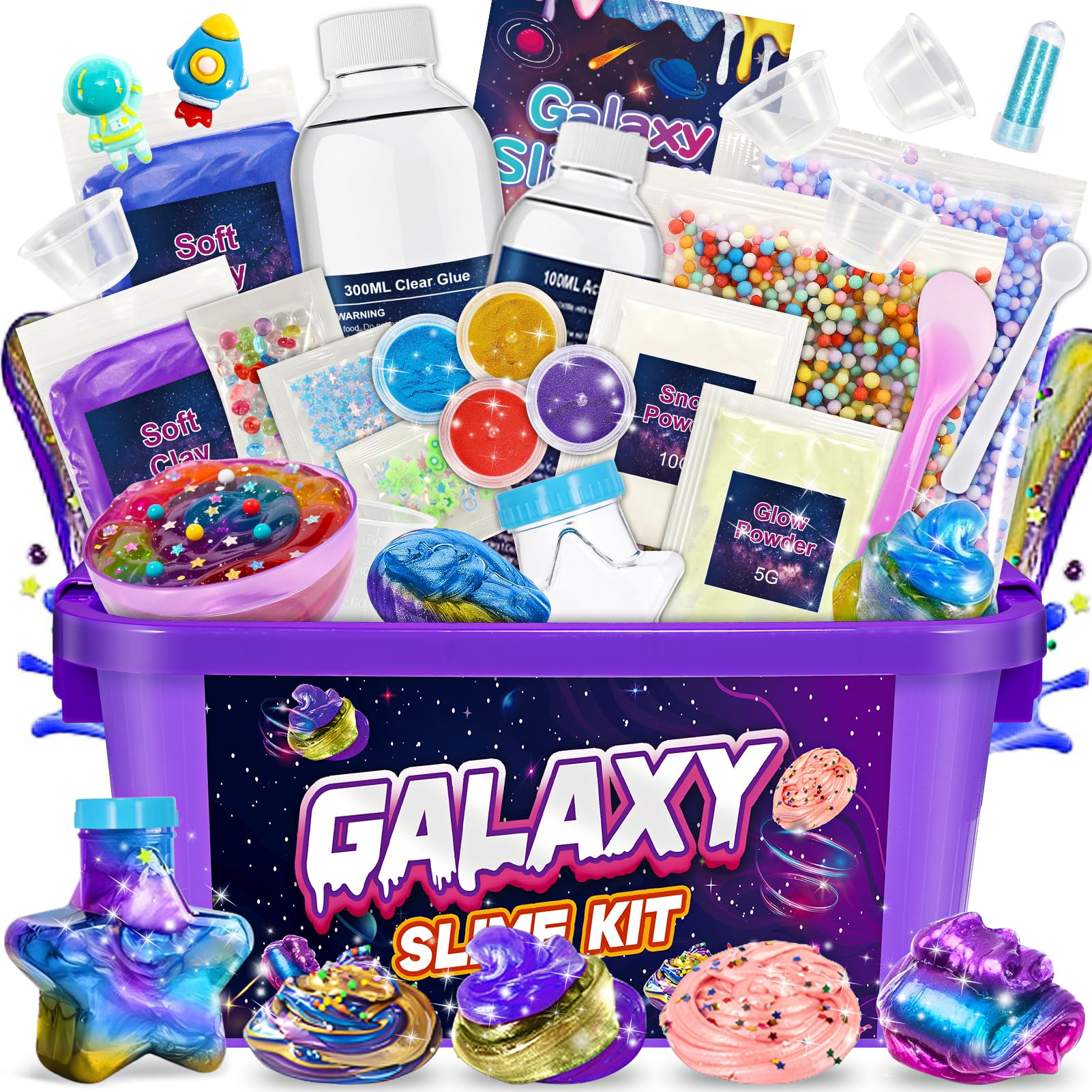iKidiki Slime Making Kit, Toys for 6 7 8 9 10 11 12 Year Old Girls Boys Gifts Bi