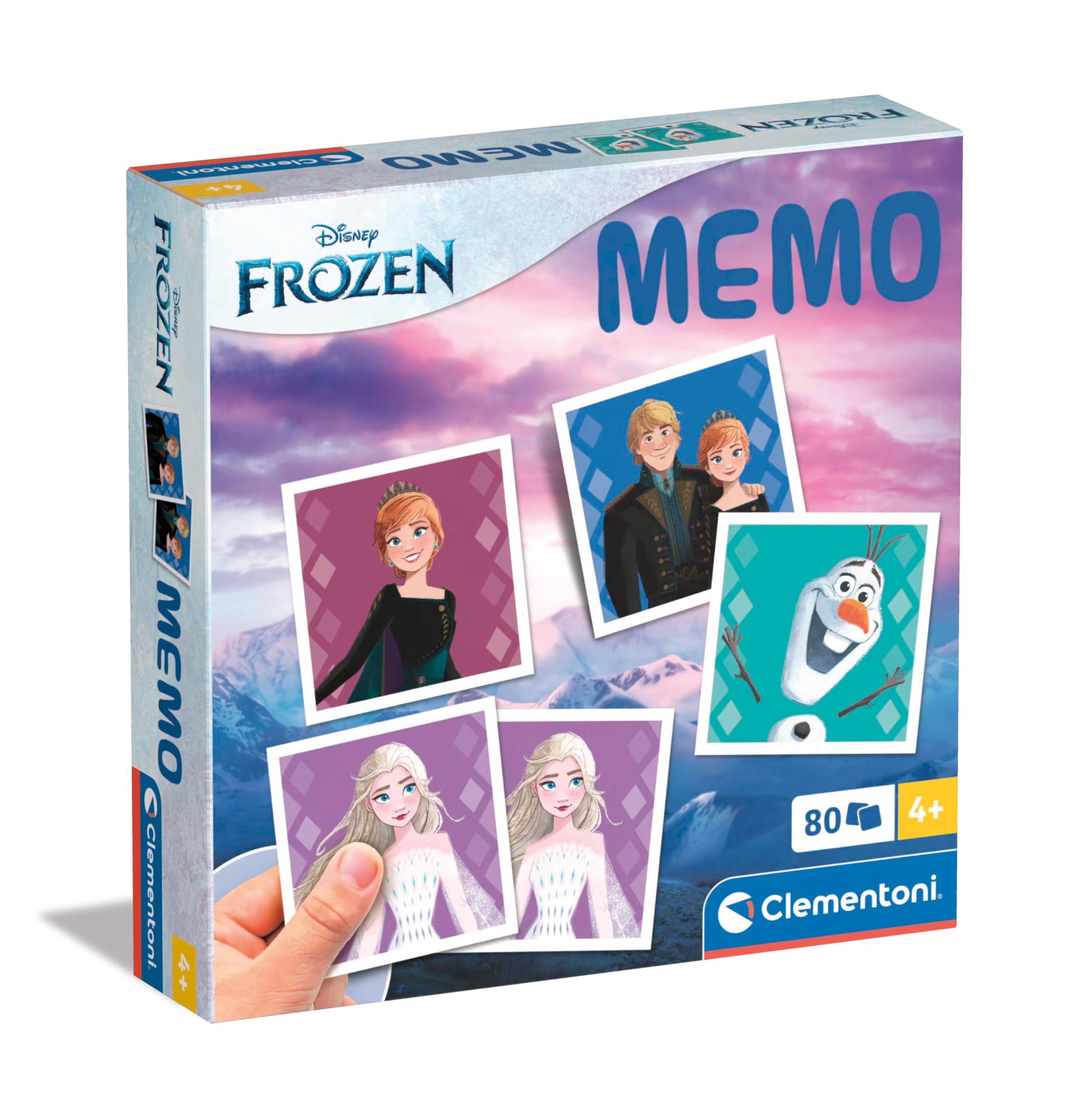 Clementoni - 18299 - Disney Frozen Memo - Memory and Association Game, Cards to 