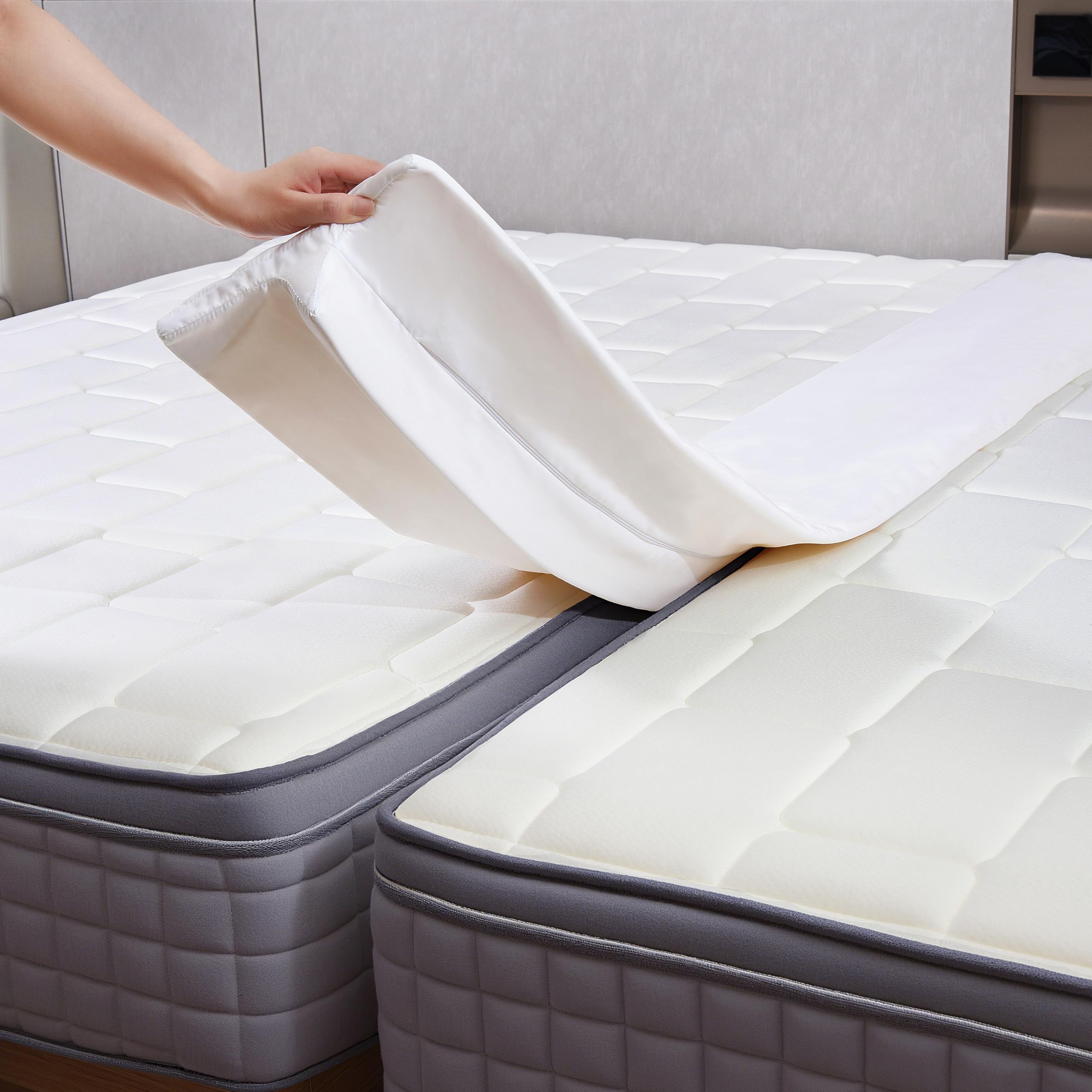 Vekkia 75” Split King Gap Filler for Adjustable Bed, Close Mattress Gap | Firm S