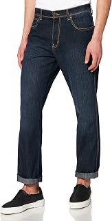 Wrangler Durable Regular Fit Jeans for Men, Dark Used, 30W / 30L