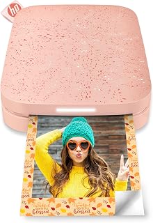 HP Sprocket 2x3" Instant Smartphone Photo Printer - Portable, Wireless Color - Sticky Zink Photos - Compatible with iOS and Android via Bluetooth with Fun App - Pink