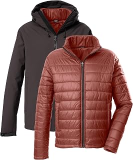 Killtec Men's Kow 95 Mn Outdoor Jacket / 3-in-1 Functional Jacket with Hood and Zip-In Quilted Jacket