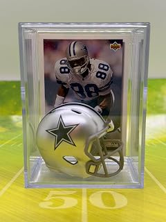 Dallas NFL Helmet Shadowbox w/Michael Irvin card