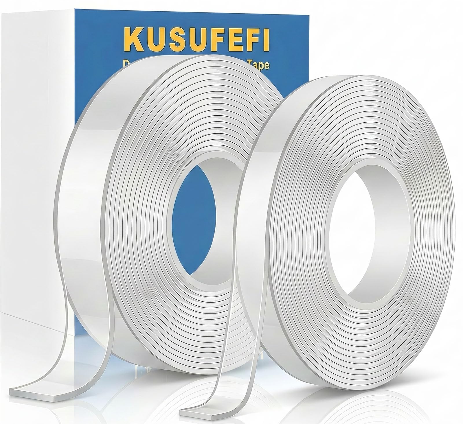 Extra Strong Double Sided Tape, 2 Rolls 6 M Transparent Double-Sided Adhesive Ta