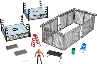 Mattel WWE Survivor War Games Playset & Accessories | WWE Playset with Action Figure, 2 Rings, Cage & 5 Accessories, Includes Randy Orton 6-inch Collectible