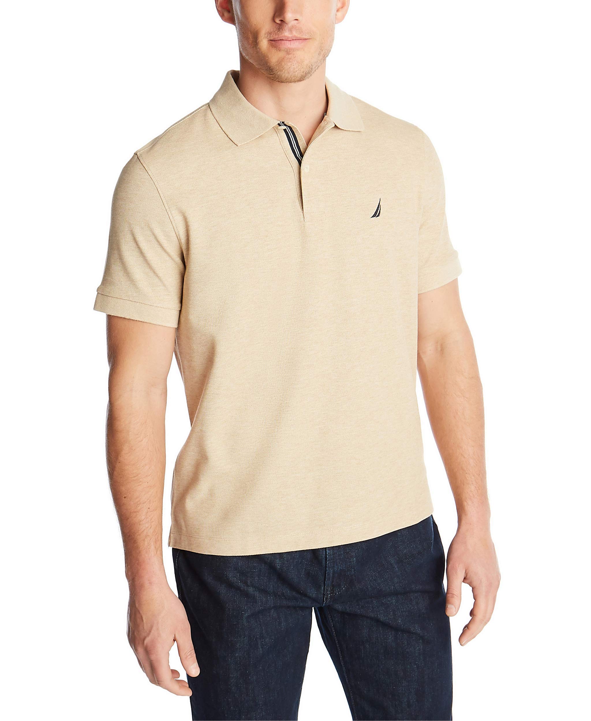 Nautica Men's Polo Shirt S/S Solid Deck Shirt Classic Fit