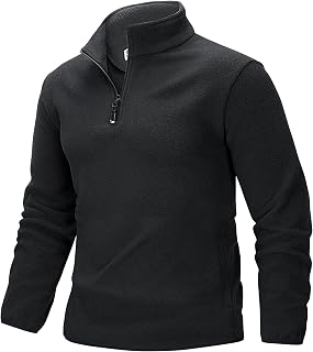 33,000ft Men's Fleece Pullover Warm Half Zip Fleece Jumper